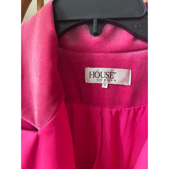 House of CB pink  Double-Breasted velvet blazer dress - Picture 4 of 7